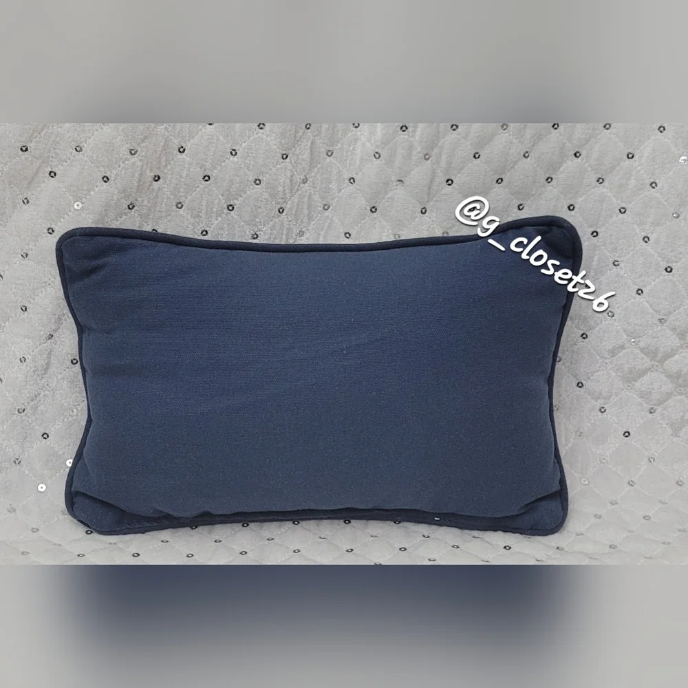 Festive Blue 'Believe' Holiday Pillow